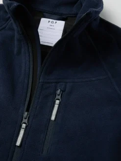 Voksen vindfleecejakke ensfarget